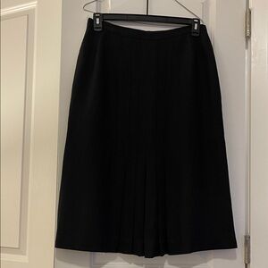 Classic Black Women's Pleated Midi Skirt